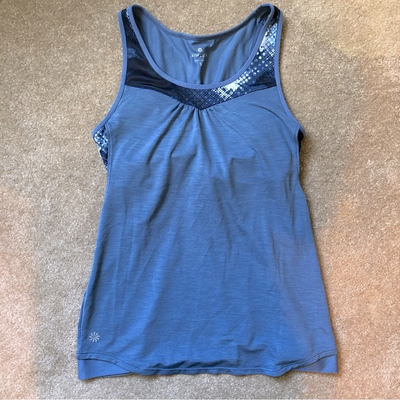 Athleta Tops - Athleta Supercharged Mesh blue Tank